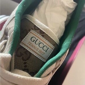 Gucci Tennis 1977 Sneakers with Green Accents